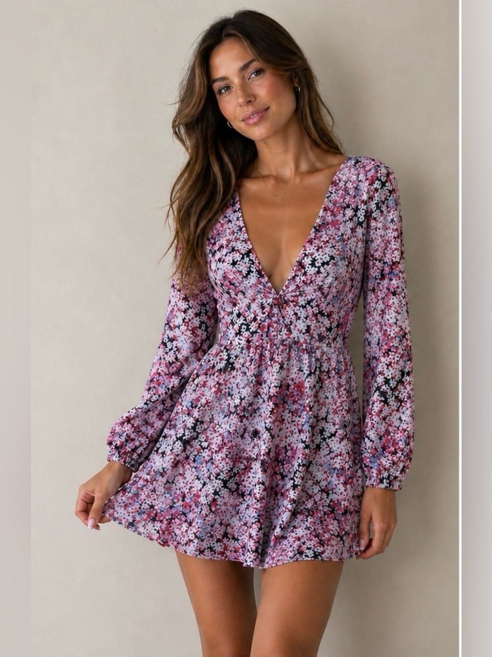 Michael Costello X Revolve Tabitha Dress in Pink Blossom size medium